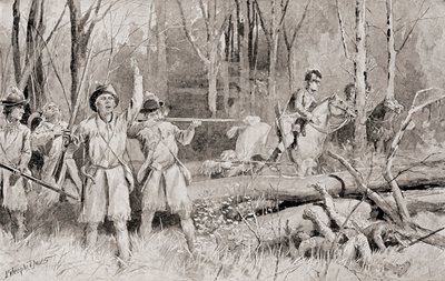 Die Schlacht von Fallen Timbers, 20. August 1794, die letzte Schlacht des Nordwest-Indianerkriegs, aus Die Geschichte unseres Landes, veröffentlicht 1905 von J. Steeple Davis